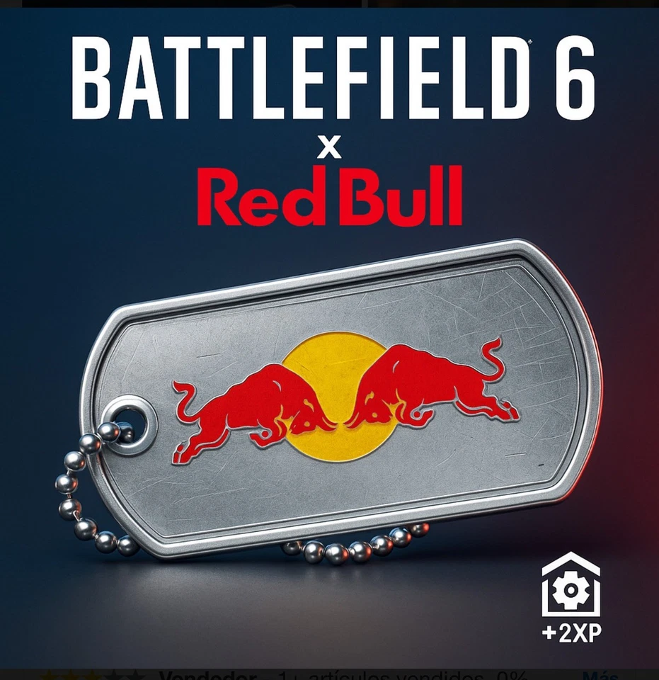 Battlefield 6 - BF6 - Red Bull Dog Tag Limited Exclusive Digital Code Receipt