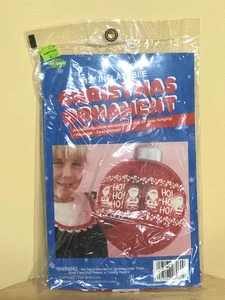 Vtg. NIP~Fun World Christmas Vinyl Ball Ornament~12"Red Santas & CandyCanes 1979 - Picture 1 of 2