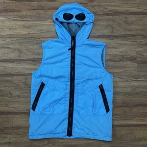 C.P. Company Undersixteen Goggle Vest Jacket Kids 14Y Full Zip Light Blue Hooded - Picture 1 of 16