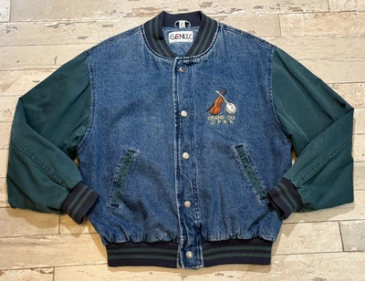 VTG Genus Grand Ole Opry Denim Jacket Men's MEDIUM Varsity Bomber RARE Opryland - Image 1 of 4