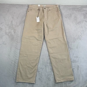 Todd Snyder 5-Pocket Chino Pants Men 33x32 Khaki Garment Dyed Twill Relaxed NWT - Picture 1 of 13