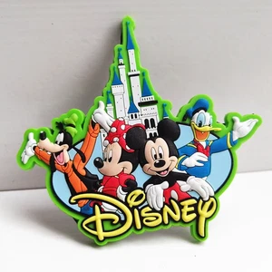 Disney Vintage Rubber Fridge Magnet Mickey Minnie Goofy Donald - Picture 1 of 1