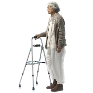 Folding Hemi Walker One Arm Mobility Walking Frame Adjustable Height for Senior - Picture 1 of 12