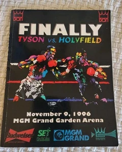 Mike Tyson Versus Evander Holyfield 1st Fight Boxing Program Book MGM Nov 9 1996 - Picture 1 of 3