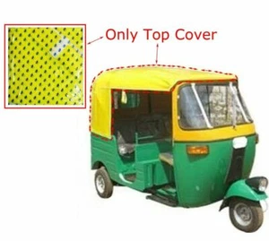 Yellow Top Tuk Tuk Bajaj Auto Taxi 3 Wheeler Soft Canopy Roof Top Hood Cover - Picture 1 of 2