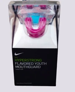 NIKE HYPERSTRONG Youth Flavored Mouthguard Kit w/ Tethered Strap Bubble Gum NIB - Picture 1 of 3