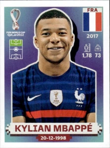 Panini 2022 FIFA World Cup Qatar Kylian Mbappe France Sticker FRA19 - Picture 1 of 1