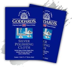 Goddard's Panno Lucidante Argento Sterling per Gioielli - 100% Cotone Inglese Silv - Foto 1 di 12