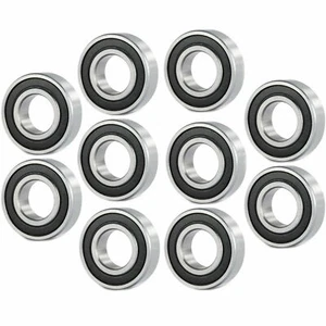 6007 2RS High Quality Ball Bearings / 10 Pcs - Rubber Shields - 35 * 62 * 14 mm - Picture 1 of 1