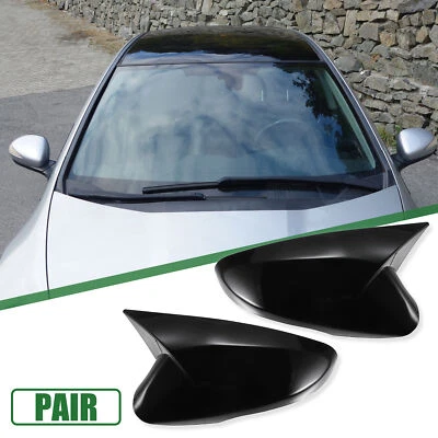 1 Pair Rearview Mirror Cover Cap for Hyundai Veloster 2012-2017 Gloss Black Foto 1 de 4