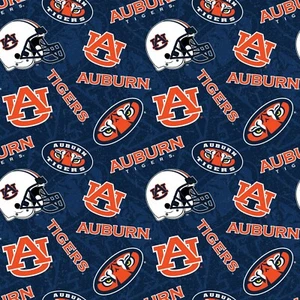 NCAA Auburn University Tone on Tone AU-1178 Cotton Fabric by the Yard - Picture 1 of 1
