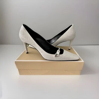 Bally Zapatos de salón de cuero Tacones altos Blanco hueso EUR 39/US 8,5 Foto 1 de 4