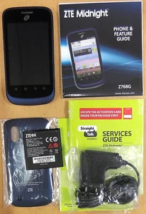 ZTE Midnight / Concord V768G - Blue ( TracFone ) 4G Android Smartphone - Bundled - Picture 1 of 3