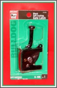 Bulldog Hardware Self Locking Gate Latch-Black FREE SHIPPING - Picture 1 of 5