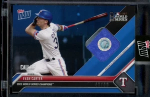 2023 Topps Now #WS3A Evan Cater Call-Up reliquia coriandoli blu World Series #d/49 - Foto 1 di 2