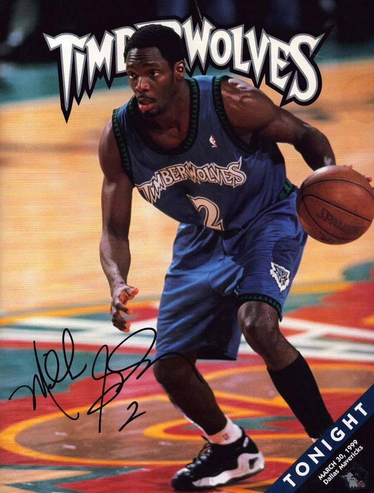 Minnesota Timberwolves Malik Sealy Signed Autograph Auto 1999 Program - Image 1 of 1