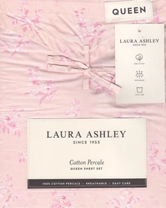 Set lenzuola Laura Ashley Queen bouquet vittoriano rosa 4 pezzi cottage fattoria chic - Foto 1 di 4
