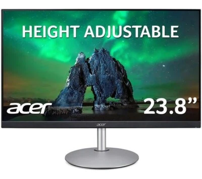 ACER CB242Y Full HD 1920 x 1080 250 Nits 23.8" IPS LCD Monitor - Silver & Black - Image 1 of 4