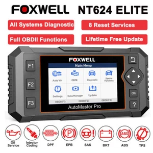 Foxwell NT624 Elite Car OBD2 Scanner Diagnostic Tool BRT Oil EPB DPF Service - Picture 1 of 13