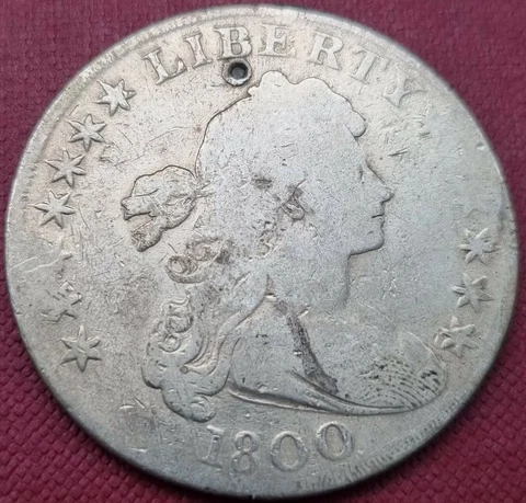 1800 Draped Bust One Dollar $1 Nice Grade VG Details #38334 Cover