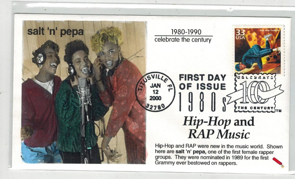DYNAMITE HANDPAINTED / TINTED CELEBRATE 1980s HIP HOP & RAP MUSIC SALT n PEPA - Image 1 of 1