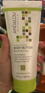 Andalou Naturals Body Butter Nourishing Kukui Cocoa 8 fl oz 236 ml - Picture 1 of 1