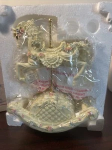 DESIGN Wind-Up Music Box Giostra a Dondolo Cavallo 8" Design Elaborato #BWLBS - Foto 1 di 10