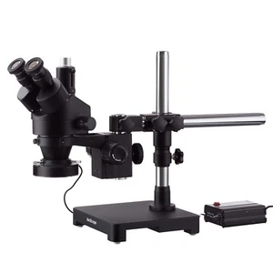 AmScope 7X-90X Trinocular Stereo Zoom Microscope + Boom + LED - Picture 1 of 3