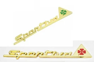 Emblema de insignia de automóvil de metal Sportiva dorado 3D - Imagen 1 de 3