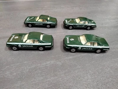 4 x Corgi Juniors  Jaguar XJS vintage green diecast cars Joblot Spares or Repair - Image 1 of 4