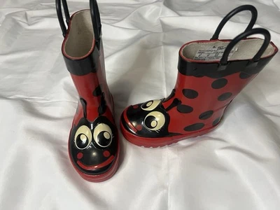 Botas de lluvia Western Chief Ladybug para niños pequeños talla 6 impermeables de goma Foto 1 de 4