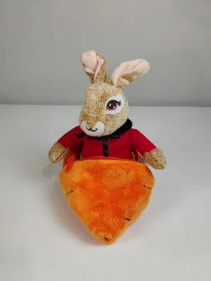 Peter Rabbit 8" Plush Carrot Zip Up Beatrix Potter Movie Bunny Easter 2022 EUC - Image 1 of 4