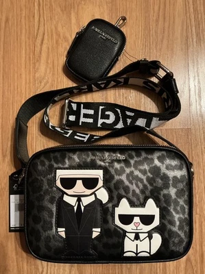 ❤️ BOLSO BANDOLERA/BOLSO Y BOLSA KARL LAGERFELD PARIS MAYBELLE ESTAMPADO LEOPARDO NUEVO CON ETIQUETAS Foto 1 de 4