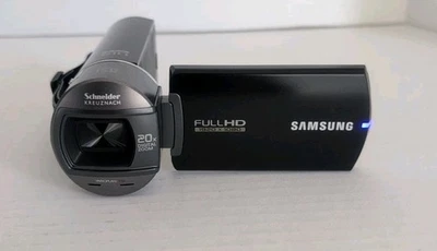 Samsung OIS DUO HMX-Q10BN Camcorder 20x Zoom 1080p Video Black Tested - Image 1 of 4