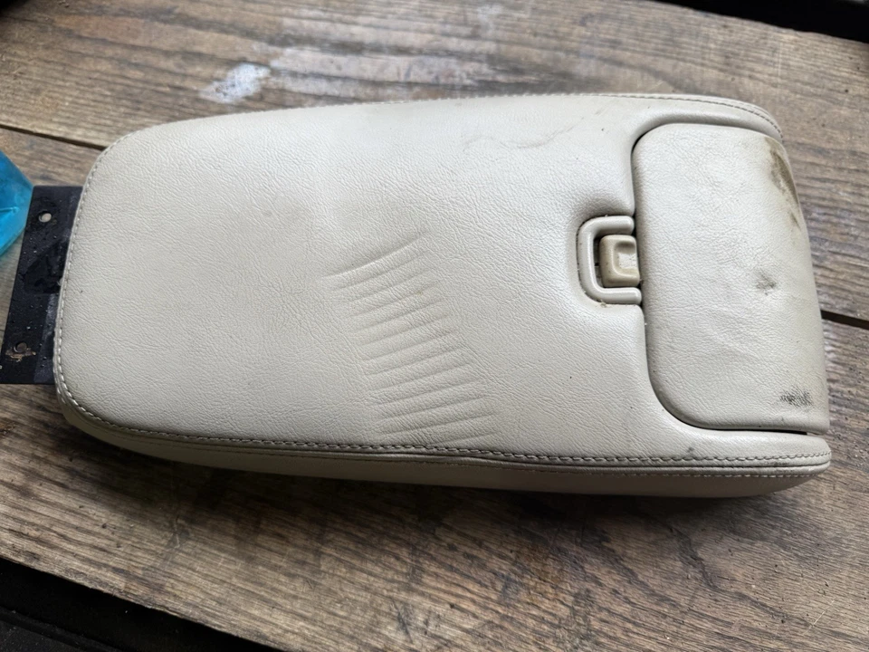 1997-2003 JAGUAR XK8 XJ8 CONSOLE APOIO DE BRAÇO PORTA-COPO Marfim Branco OEM Dobradiças de Metal - Imagem 1 de 2