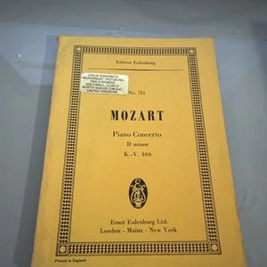 No. 721 Mozart Piano Concerto D Minor - Edition Ernst EULENBURG Score - Picture 1 of 1