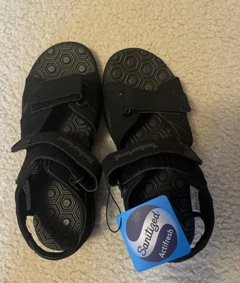 Timberland Adventure Kids Seeker Sandals - Black, Strap, Size 1 M - NEW - Image 1 of 2