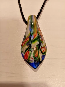Colgante Bizart Crafts Multicolor Lágrima Vidrio Murano Nuevo en Caja - Imagen 1 de 4