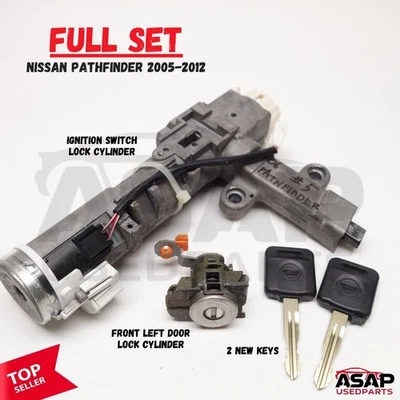 ⚡ INTERRUPTOR DE ENCENDIDO + CILINDRO CERRADURA PUERTA IZQUIERDA + 2 LLAVES NISSAN PATHFINDER 2005-2012 Foto 1 de 4