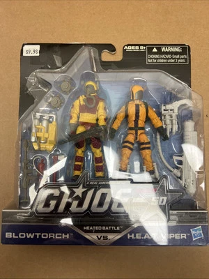 GI Joe 50th Heated Battle 2014, soplete Vs Cobra H.E.A.T. "Figuras de víbora de 3,75""" Foto 1 de 2