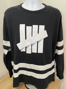UNDEFEATED Black White Hockey Jersey Medium UNDFTD - Picture 1 of 10