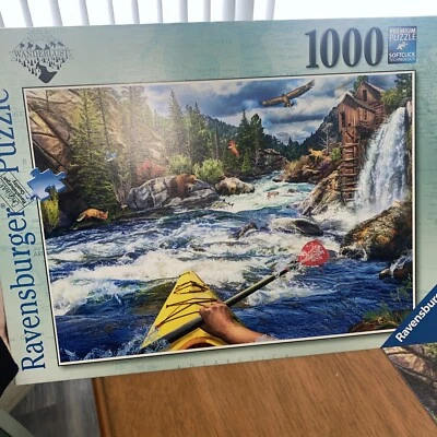 Rompecabezas Ravensburger 1000 Piezas Agua Blanca Kayak Desafío Naturaleza Foto 1 de 4