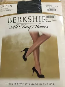 Berkshire 4416 Black All Day Sheers Sandallfoot Pantyhose Queen 1X-2X Lot/3 Diff - Picture 1 of 4