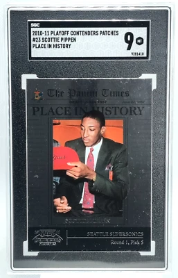 Parches Scottie Pippen SGC 9 2010-11 Playoff Contenders lugar en la historia #23 patio Foto 1 de 2