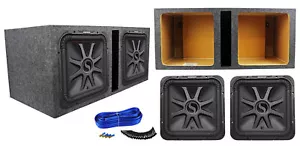 (2) KICKER 45L7R152 15" 3600w L7R Subwoofer Auto + Contenitore Sub Box Ventilato L7R152 - Foto 1 di 11