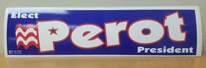 Vintage Elect ROSS PEROT President Campaign Bumper Sticker 1992 Authentic - Picture 1 of 2
