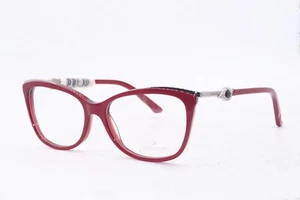 NEW SWAROVSKI SW 5151 068 RED SILVER AUTHENTIC FRAMES EYEGLASSES 53-15 - Picture 1 of 4