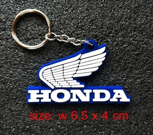 HONDA Goma Clásico Motocicleta Ala Llavero / Llavero Coleccionables cs # 5 - Imagen 1 de 12