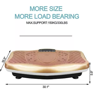 Large Vibration Plate Exercise Machine Whole Body Workout Vibrate Platform Gold - Picture 1 of 8