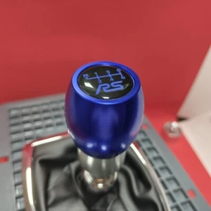 BLUE 6S weighted SPORT ALUMINUM SHIFT GEAR KNOB for FOCUS MK3 MK4 FIESTA RS 2.3T - Picture 1 of 7